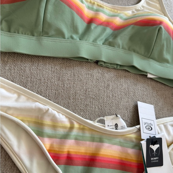 Rip curl retro Colorful Striped Bikini Set - D cup, XL, NWT - Picture 2 of 9